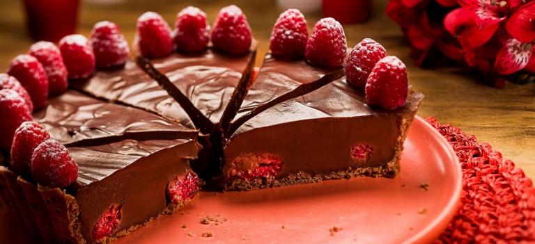 Torta de Chocolate e Framboesa