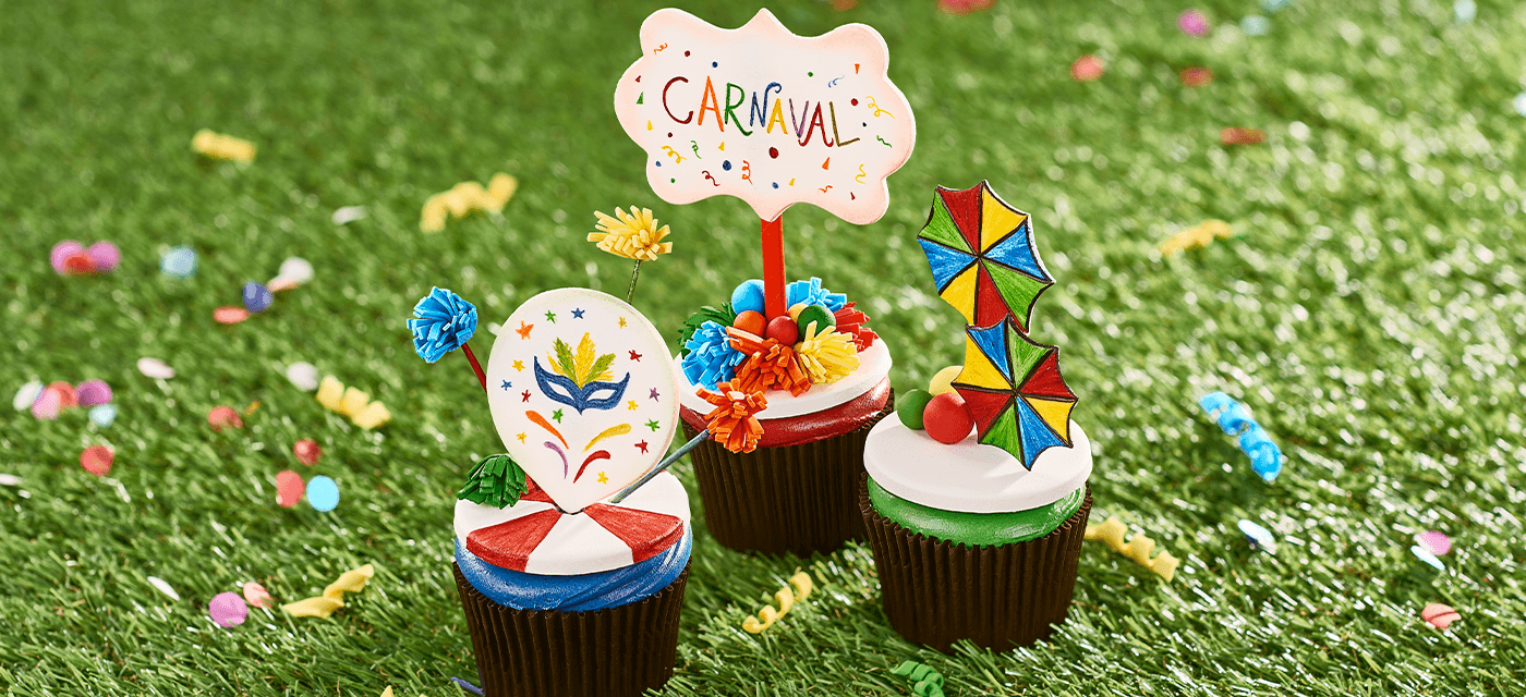 Cupcake de Carnaval: deixe seu feriado mais doce