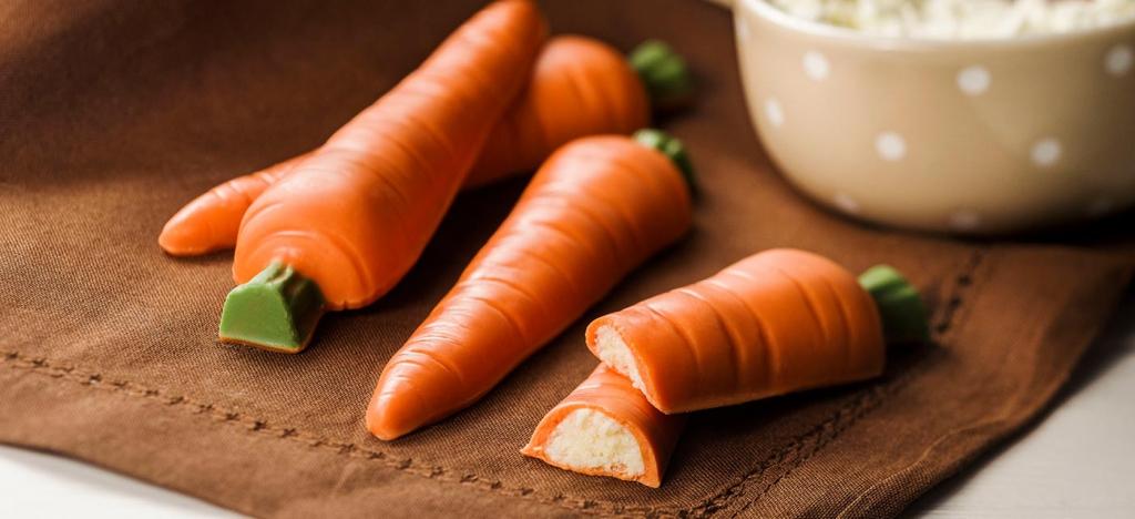 Cenourinhas de Chocolate Branco e Leite em Pó
