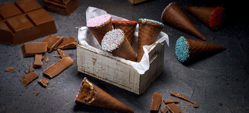 Cone Trufado de Pão de Mel e Caramelo