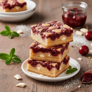 Brownie de Chocolate Branco e Amarena