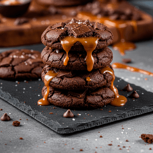 Cookies de Chocolate e Caramelo