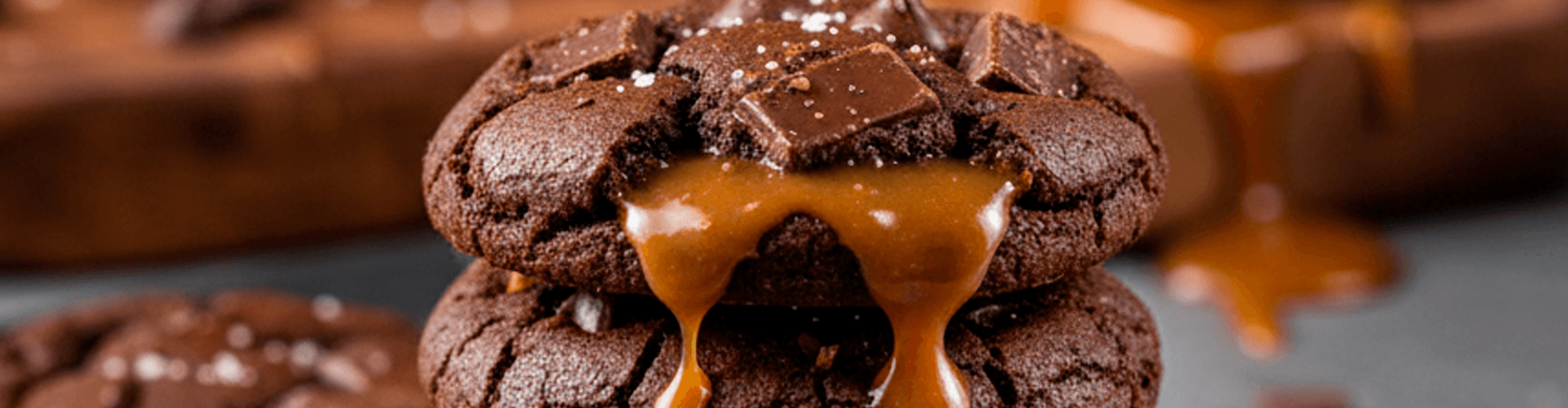 Cookies de Chocolate e Caramelo