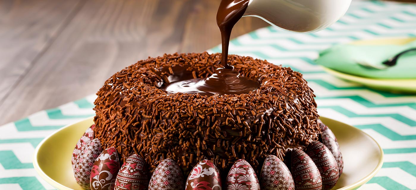 Receita de bolo vulcão de chocolate do Portal Docepedia